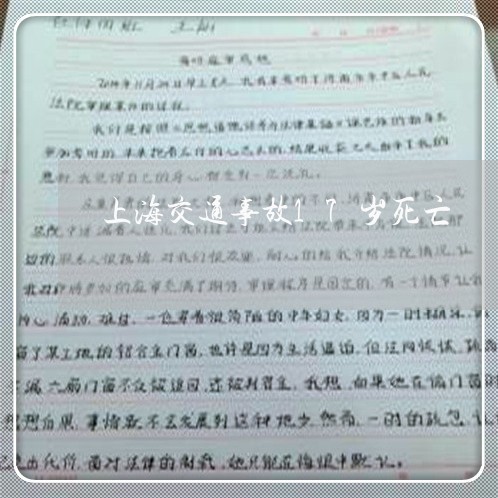 上海交通事故17岁死亡/2023030169381
