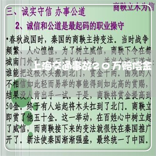 上海交通事故20万赔偿金/2023031954038