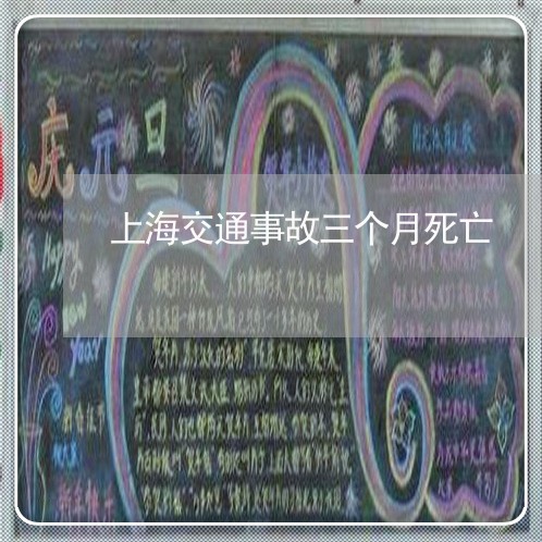 上海交通事故三个月死亡/2023030173613 上海交通事故三个月死亡/2023030173613