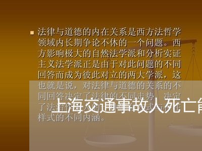 上海交通事故人死亡能判刑吗/2023041384937