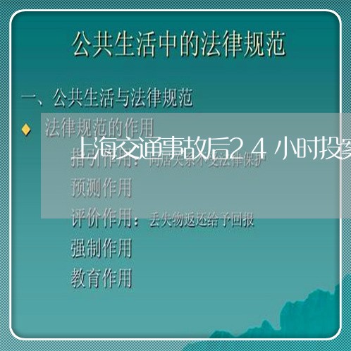 上海交通事故后24小时投案/2023040118262 上海交通事故后24小时投案/2023040118262