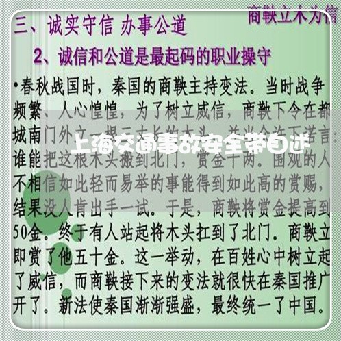 上海交通事故安全带自述/2023042204936