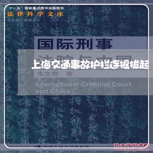 上海交通事故护栏连根拔起/2023032062715