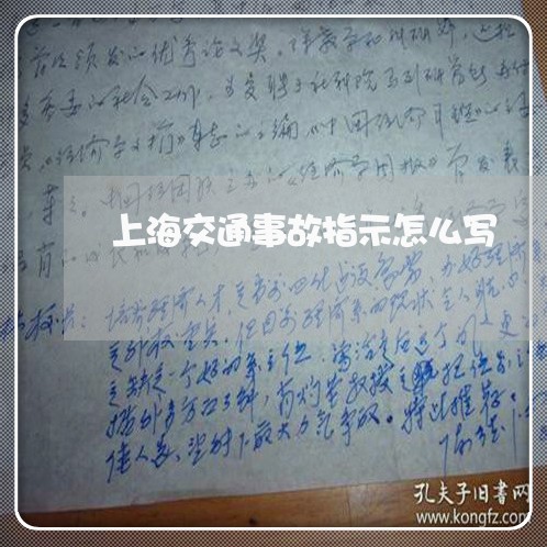 上海交通事故指示怎么写/2023030138171 上海交通事故指示怎么写/2023030138171