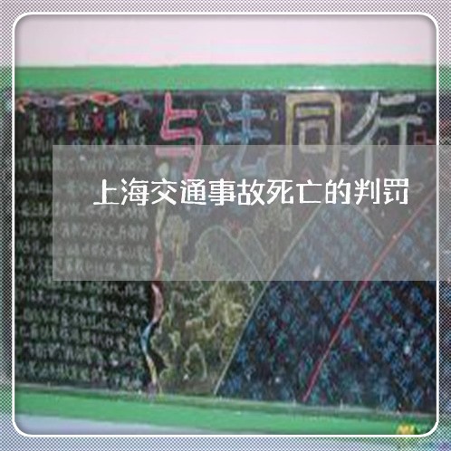 上海交通事故死亡的判罚/2023030115927 上海交通事故死亡的判罚/2023030115927