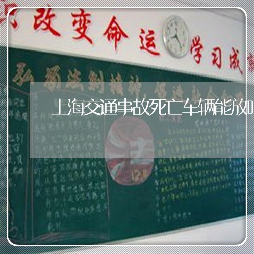 上海交通事故死亡车辆能放吗/2023040103057 上海交通事故死亡车辆能放吗/2023040103057