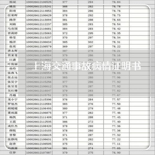 上海交通事故病情证明书/2023042337140