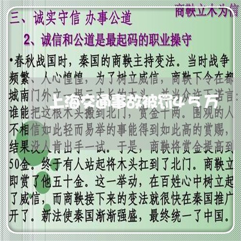 上海交通事故被罚45万/2023042262048