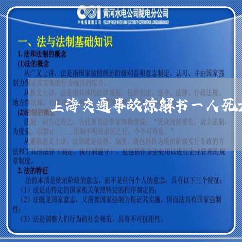 上海交通事故谅解书一人死亡/2023033139159