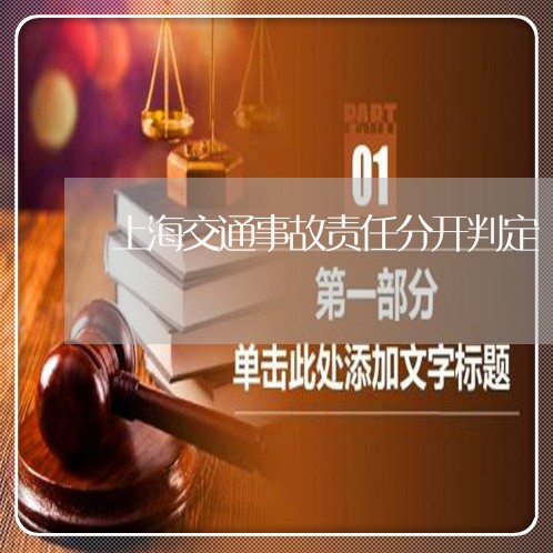 上海交通事故责任分开判定/2023033104859