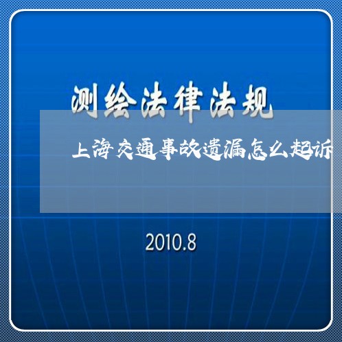 上海交通事故遗漏怎么起诉/2023031847370 上海交通事故遗漏怎么起诉/2023031847370