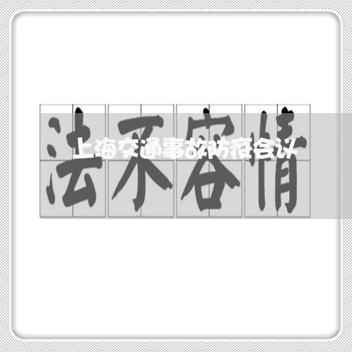 上海交通事故防疫会议/2023021225168 上海交通事故防疫会议/2023021225168