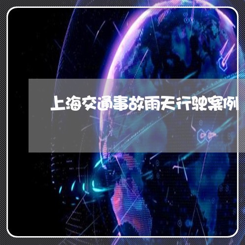 上海交通事故雨天行驶案例/2023031828148 上海交通事故雨天行驶案例/2023031828148