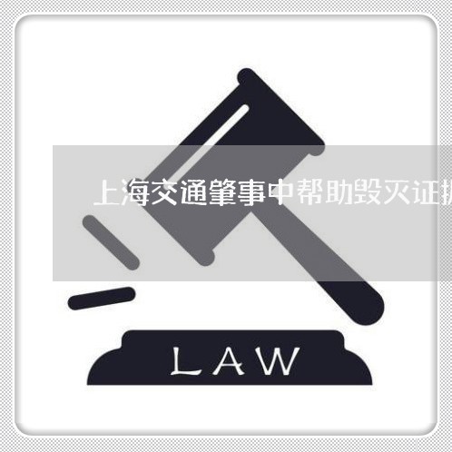 上海交通肇事中帮助毁灭证据/2023033176860