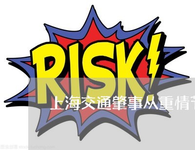上海交通肇事从重情节的意思/2023033164828