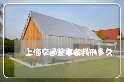 上海交通肇事会判刑多久/2023022835815 上海交通肇事会判刑多久/2023022835815