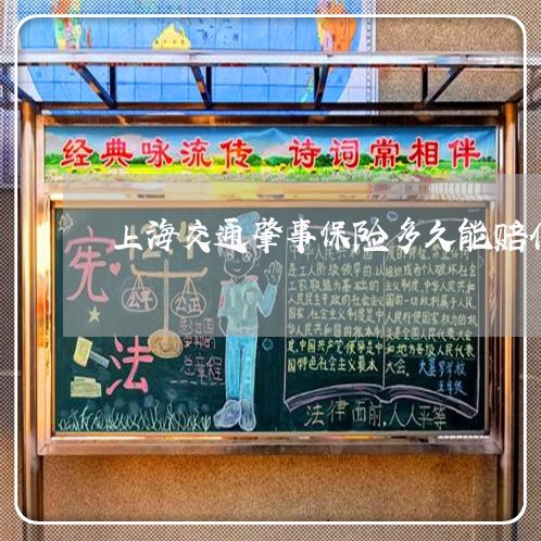 上海交通肇事保险多久能赔付/2023033194037 上海交通肇事保险多久能赔付/2023033194037