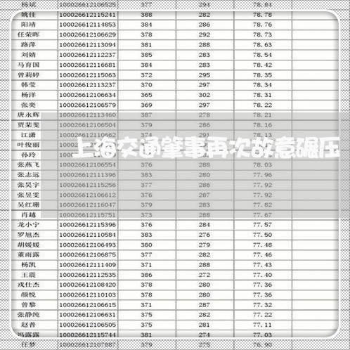 上海交通肇事再次故意碾压/2023031993617 上海交通肇事再次故意碾压/2023031993617