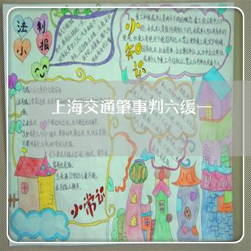 上海交通肇事判六缓一/2023021346259 上海交通肇事判六缓一/2023021346259