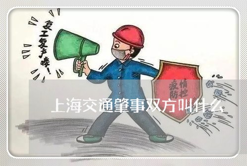 上海交通肇事双方叫什么/2023042241595