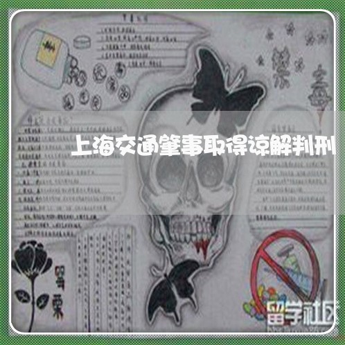 上海交通肇事取得谅解判刑/2023031883615