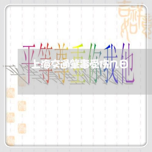 上海交通肇事受伤几日/2023021294936 上海交通肇事受伤几日/2023021294936