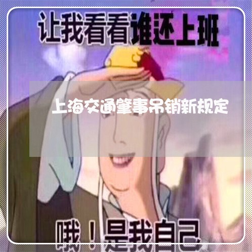 上海交通肇事吊销新规定/2023022885929