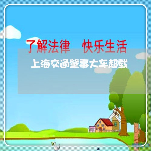 上海交通肇事大车超载/2023021228040 上海交通肇事大车超载/2023021228040