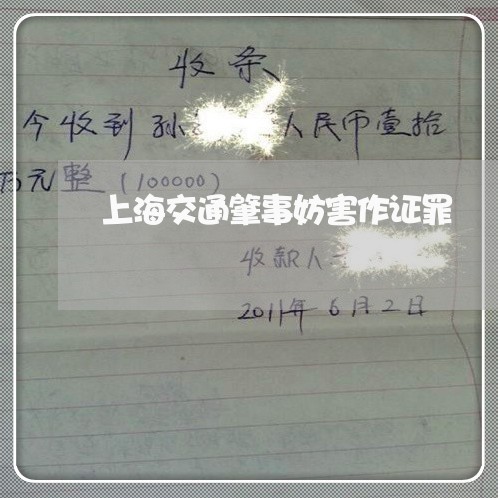 上海交通肇事妨害作证罪/2023022892826