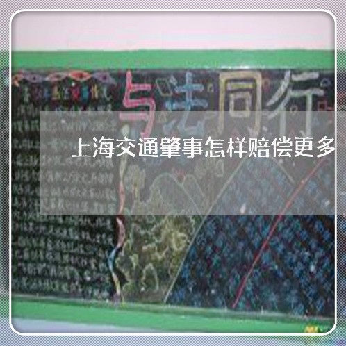 上海交通肇事怎样赔偿更多/2023031830682 上海交通肇事怎样赔偿更多/2023031830682