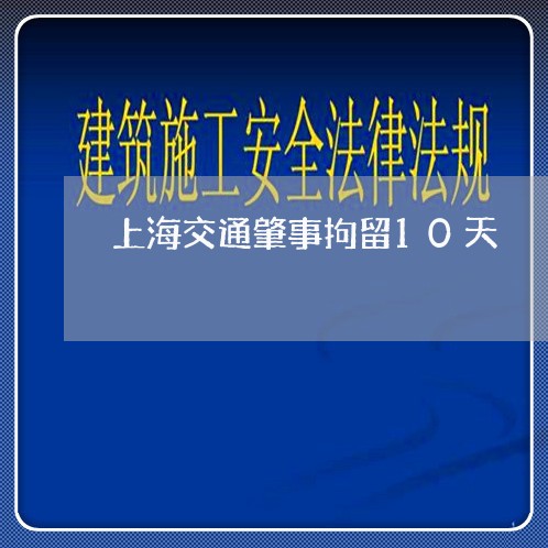 上海交通肇事拘留10天/2023022871706