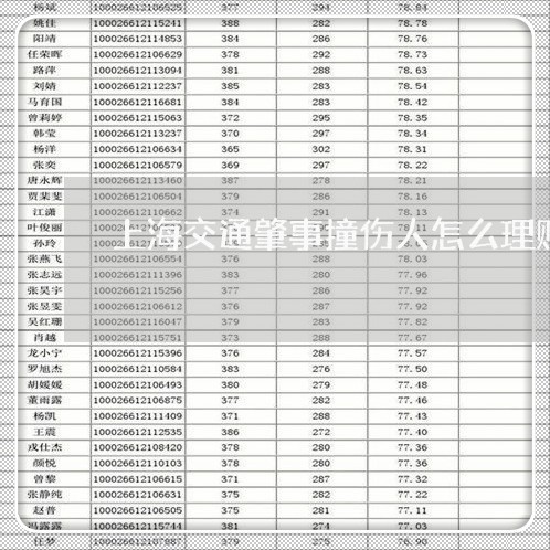 上海交通肇事撞伤人怎么理赔/2023040193928