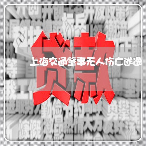 上海交通肇事无人伤亡逃逸/2023031871593