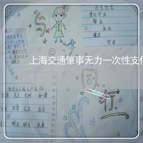 上海交通肇事无力一次性支付/2023040183058 上海交通肇事无力一次性支付/2023040183058