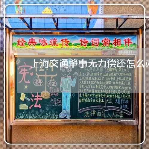 上海交通肇事无力偿还怎么办/2023040173615 上海交通肇事无力偿还怎么办/2023040173615
