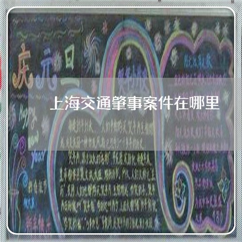 上海交通肇事案件在哪里/2023022847261 上海交通肇事案件在哪里/2023022847261