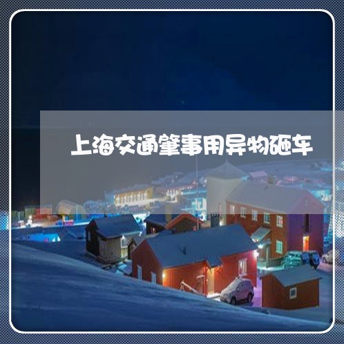 上海交通肇事用异物砸车/2023022828450 上海交通肇事用异物砸车/2023022828450