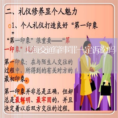 上海交通肇事罪一定诉讼吗/2023031848460