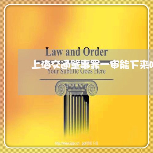 上海交通肇事罪一审能下来吗/2023033116150