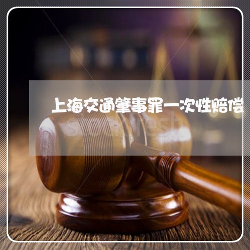 上海交通肇事罪一次性赔偿/2023033125037