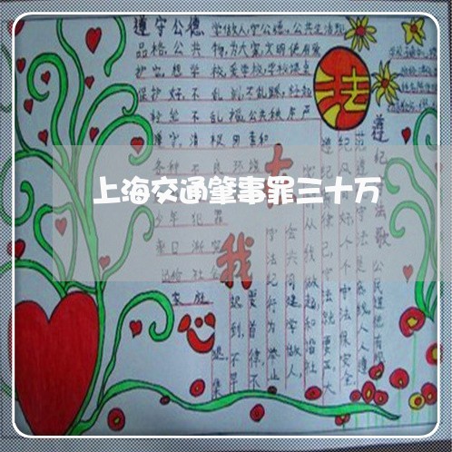 上海交通肇事罪三十万/2023021327151 上海交通肇事罪三十万/2023021327151