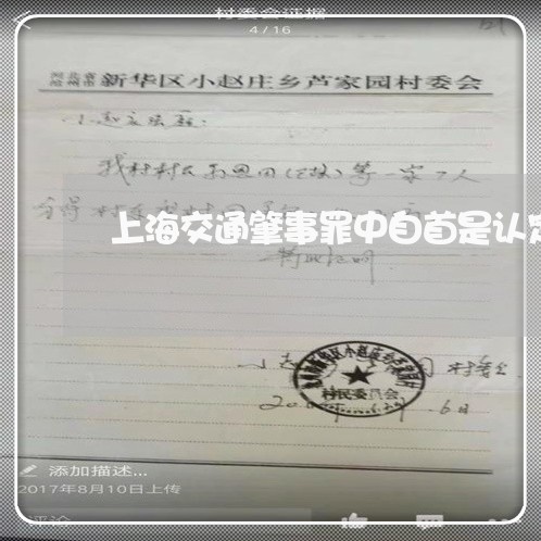 上海交通肇事罪中自首是认定/2023033180402