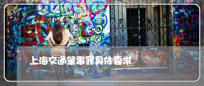 上海交通肇事罪具体要求/2023022825471