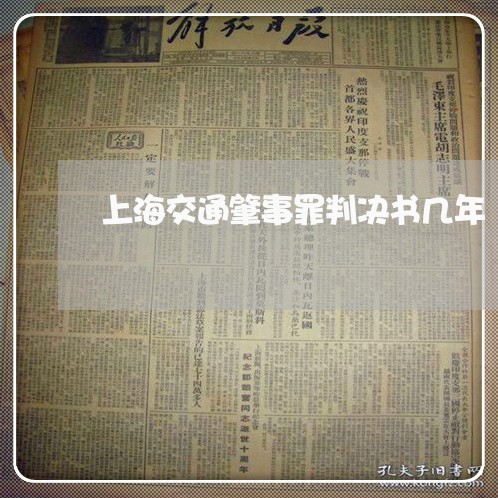 上海交通肇事罪判决书几年/2023031726937