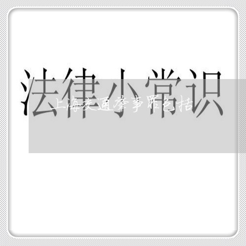 上海交通肇事罪包括/2023032828150