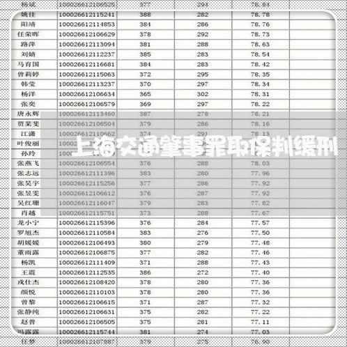 上海交通肇事罪取保判缓刑/2023031725047