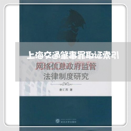 上海交通肇事罪取证索引/2023022727147 上海交通肇事罪取证索引/2023022727147