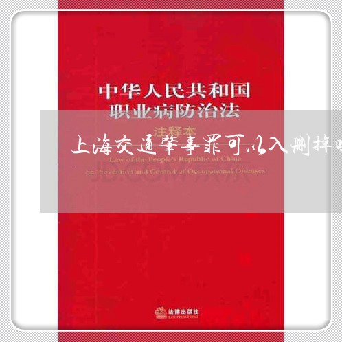 上海交通肇事罪可以入删掉吗/2023033163514 上海交通肇事罪可以入删掉吗/2023033163514