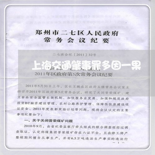 上海交通肇事罪多因一果/2023022759362