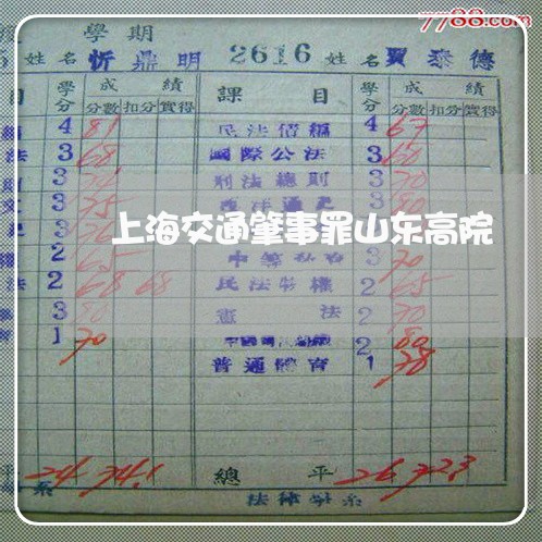 上海交通肇事罪山东高院/2023022704937 上海交通肇事罪山东高院/2023022704937